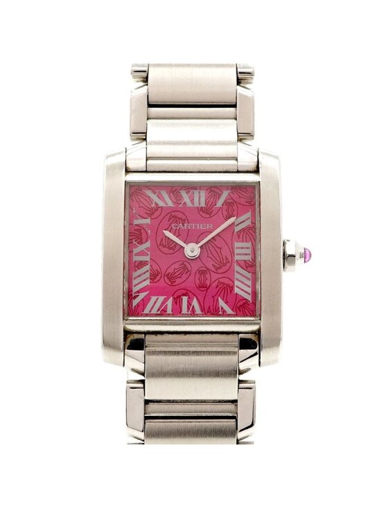 Cartier Tank Francaise SM Christmas Limited Pink Dial Watch main image 6
